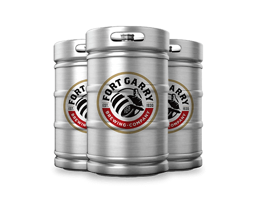 Kegs from Fort Garry Brewing