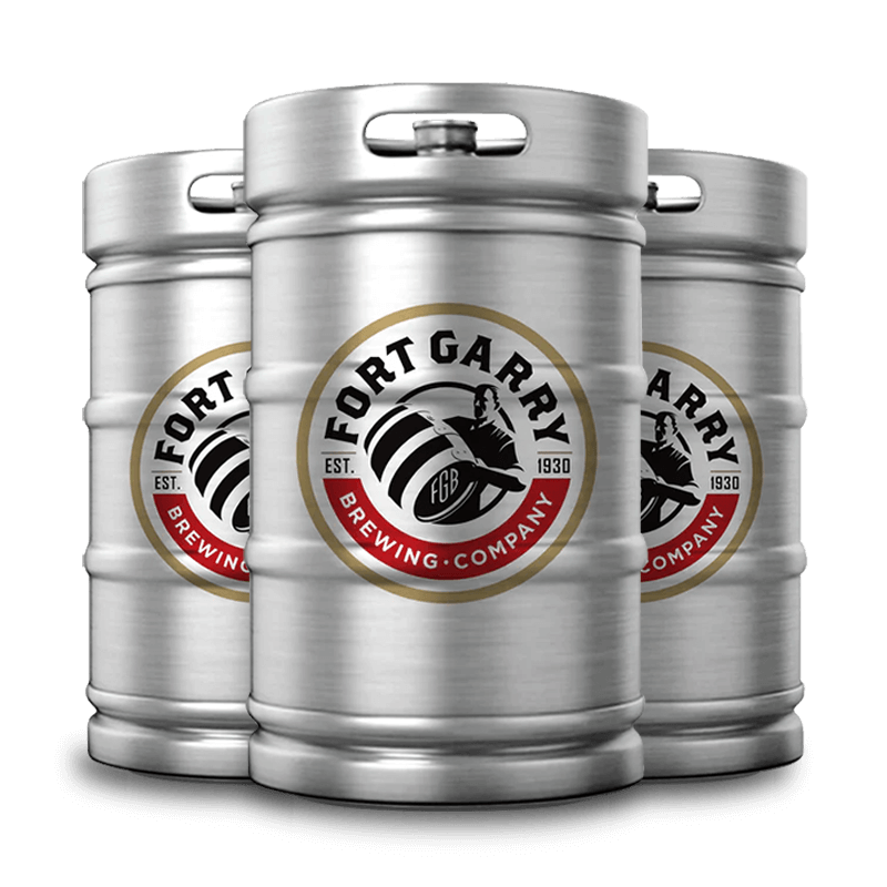 Kegs from Fort Garry Brewing